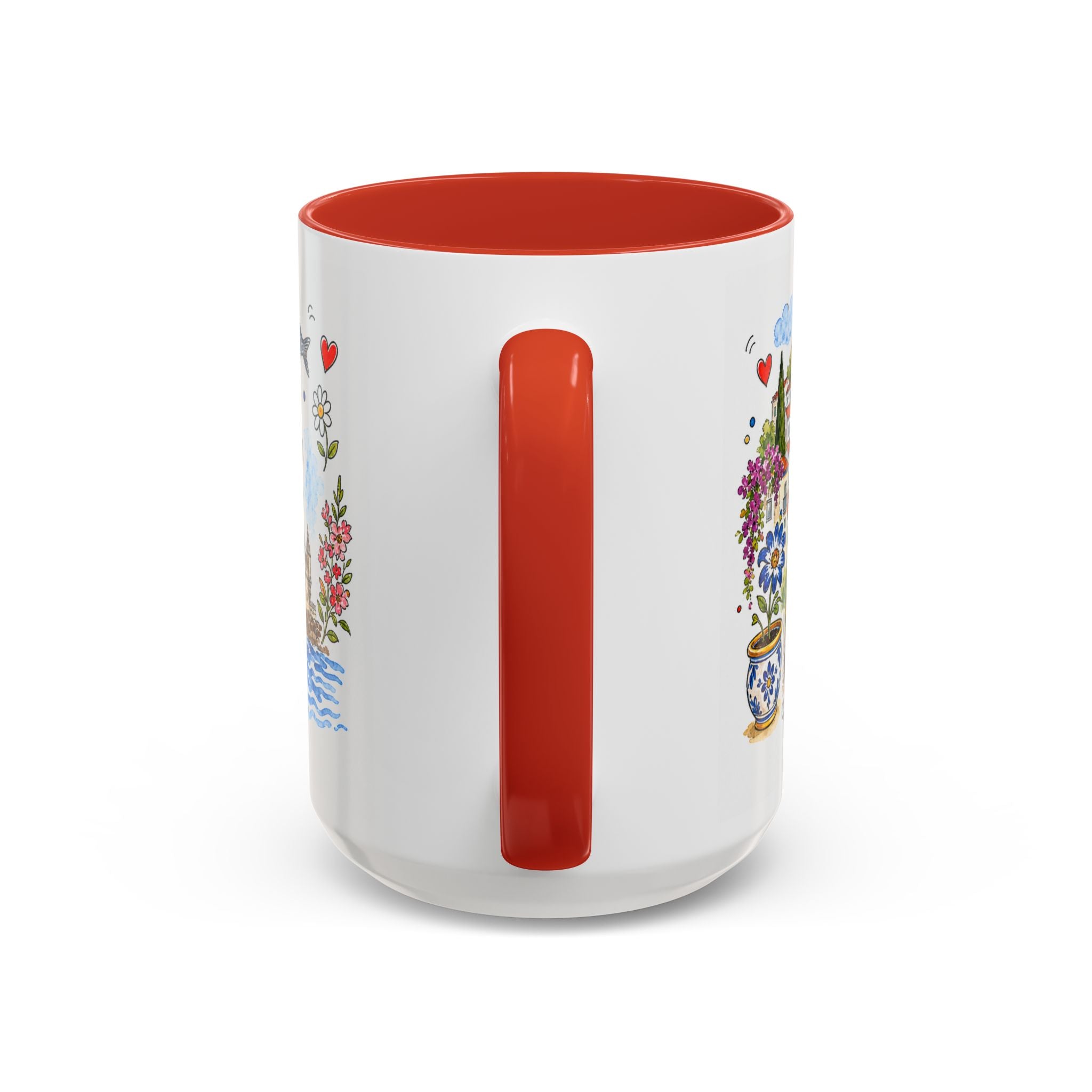 Lisbon Travel Mug | European City Souvenir Accent Coffee Mug | 11oz 15oz Ceramic Cup