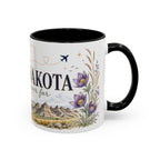 South Dakota State Map Mug | Botanical Accents, Homesick Gift (11oz or 15oz)