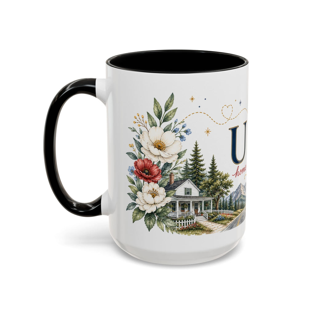 USA Home Country Mug | Moving Away Gift | Long Distance Friendship | 11 oz 15 oz Accent Mug