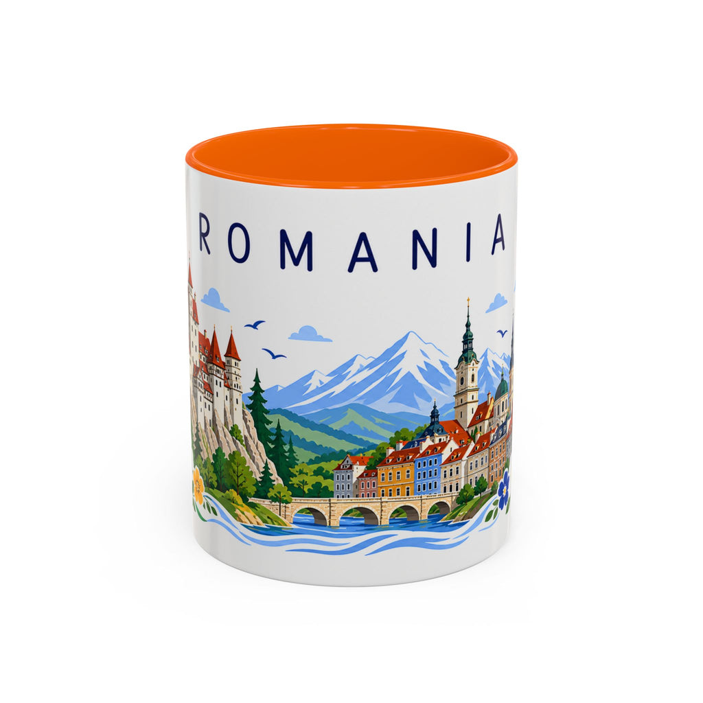 Romania Coffee Mug | Travel Souvenir Accent Mug | Place Gift Ceramic Cup 11oz 15oz