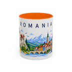 Romania Coffee Mug | Travel Souvenir Accent Mug | Place Gift Ceramic Cup 11oz 15oz
