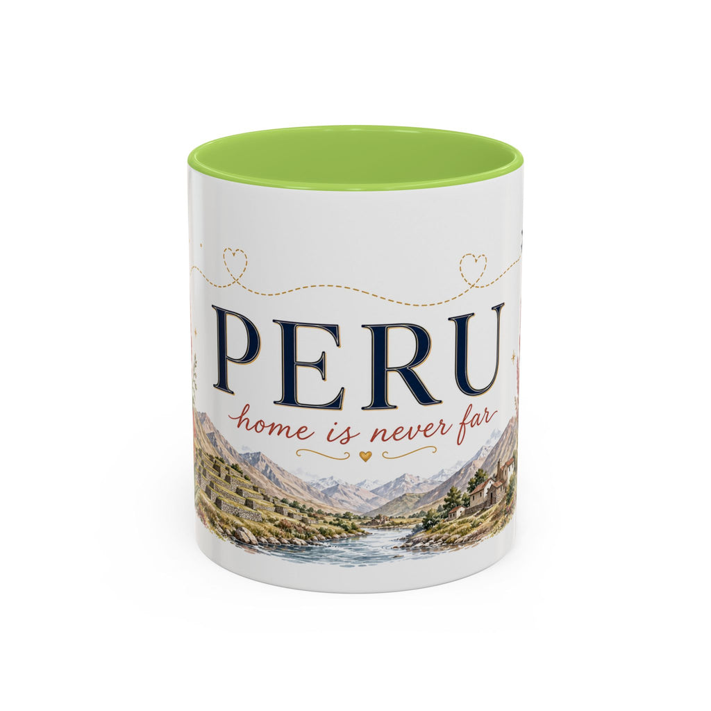 Peru Home Country Mug | Moving Away Gift | Long Distance Friendship | 11 oz 15 oz Accent Mug