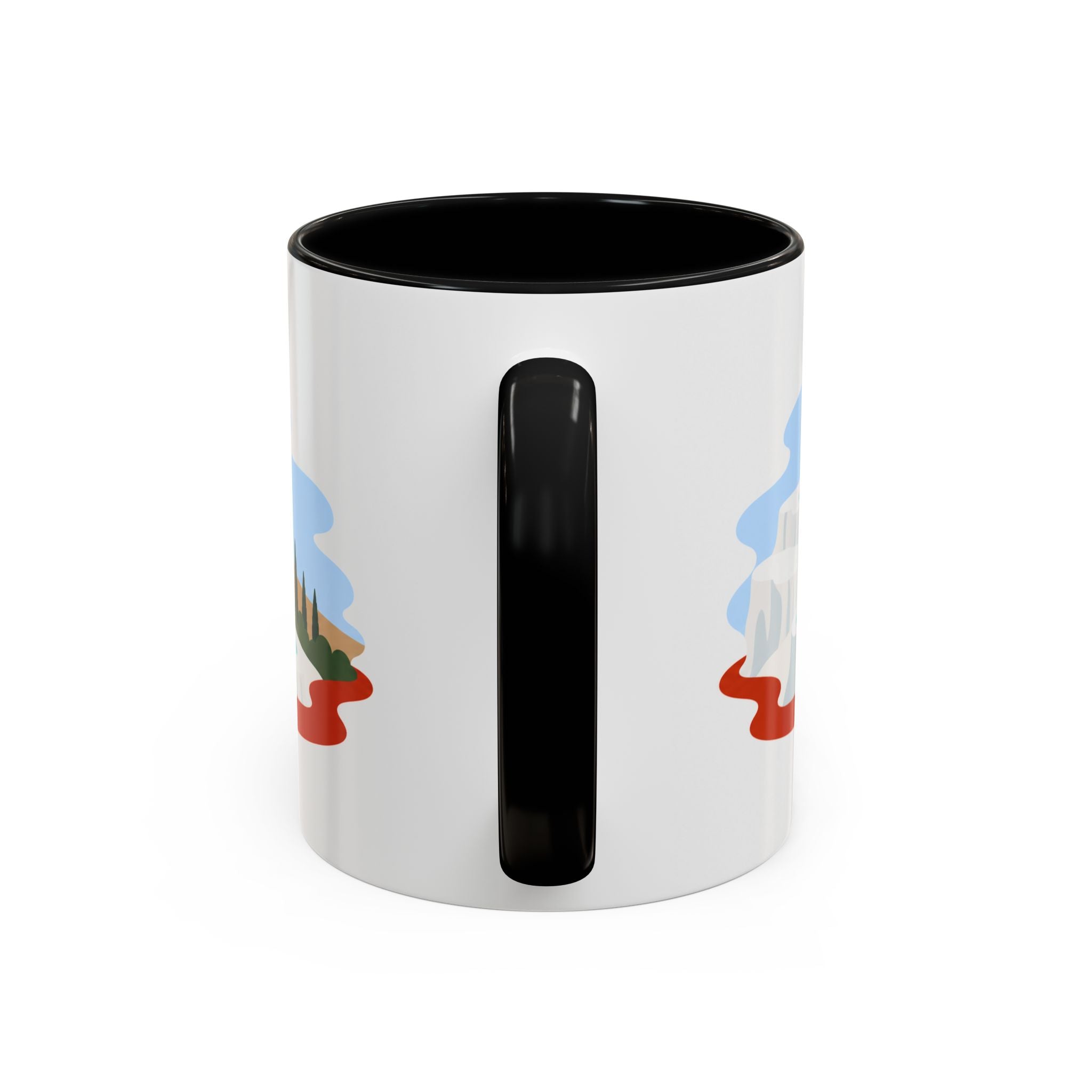 Pamukkale Coffee Mug | Travel Destination Souvenir Gift | Accent Color Ceramic 11oz 15oz