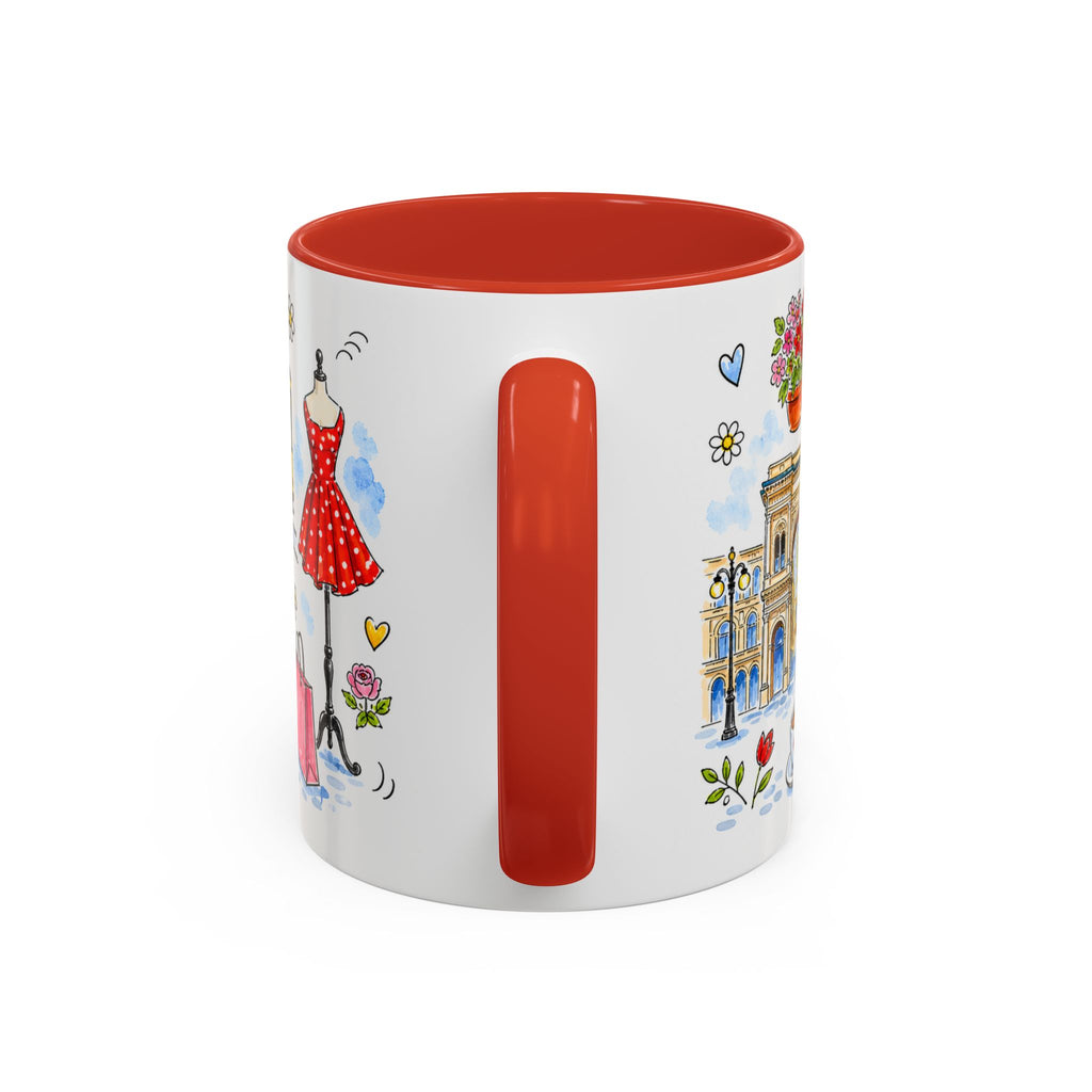 Milan Travel Mug | European City Souvenir Accent Coffee Mug | 11oz 15oz Ceramic Cup