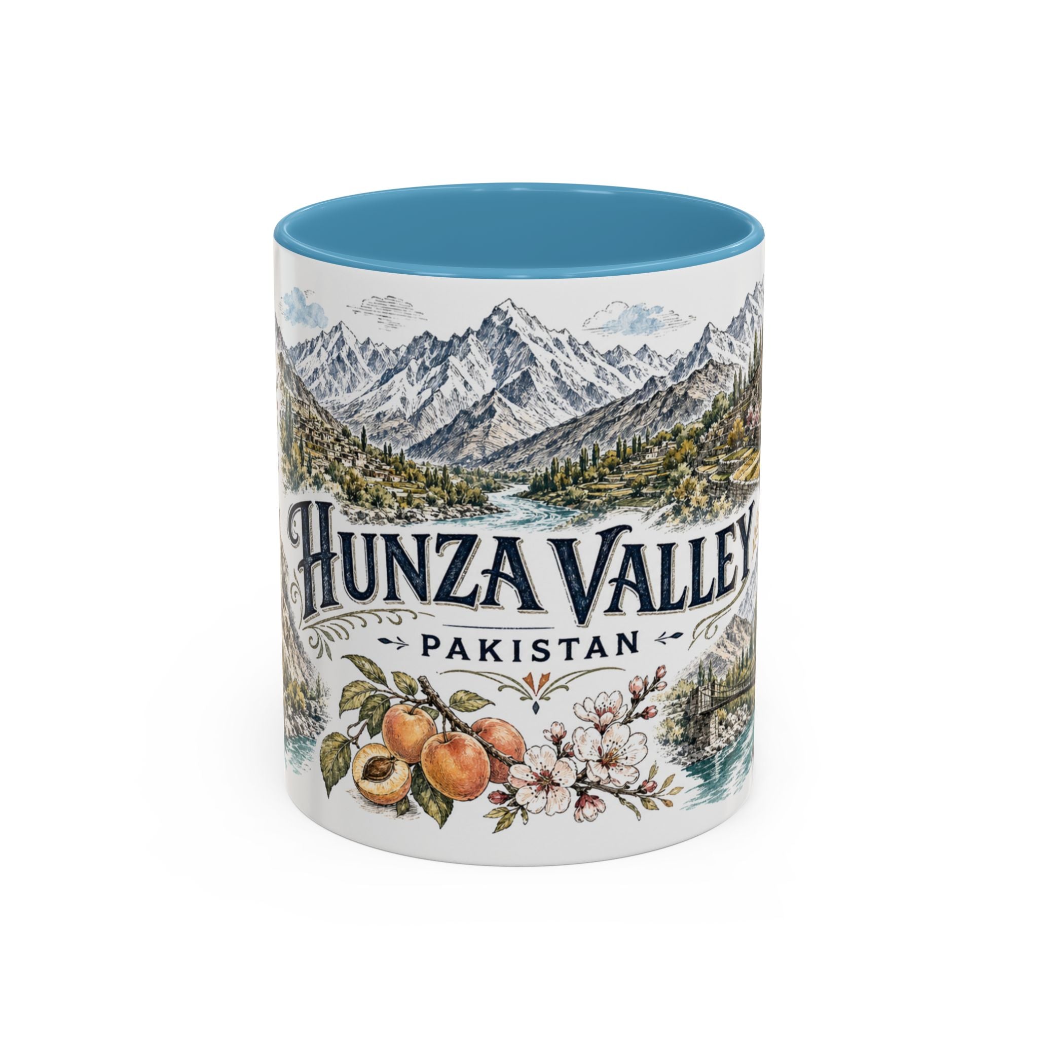 Hunza Valley Mug, Pakistan Travel Souvenir, Bucket List Gift, Accent Ceramic Coffee Mug 11oz 15oz