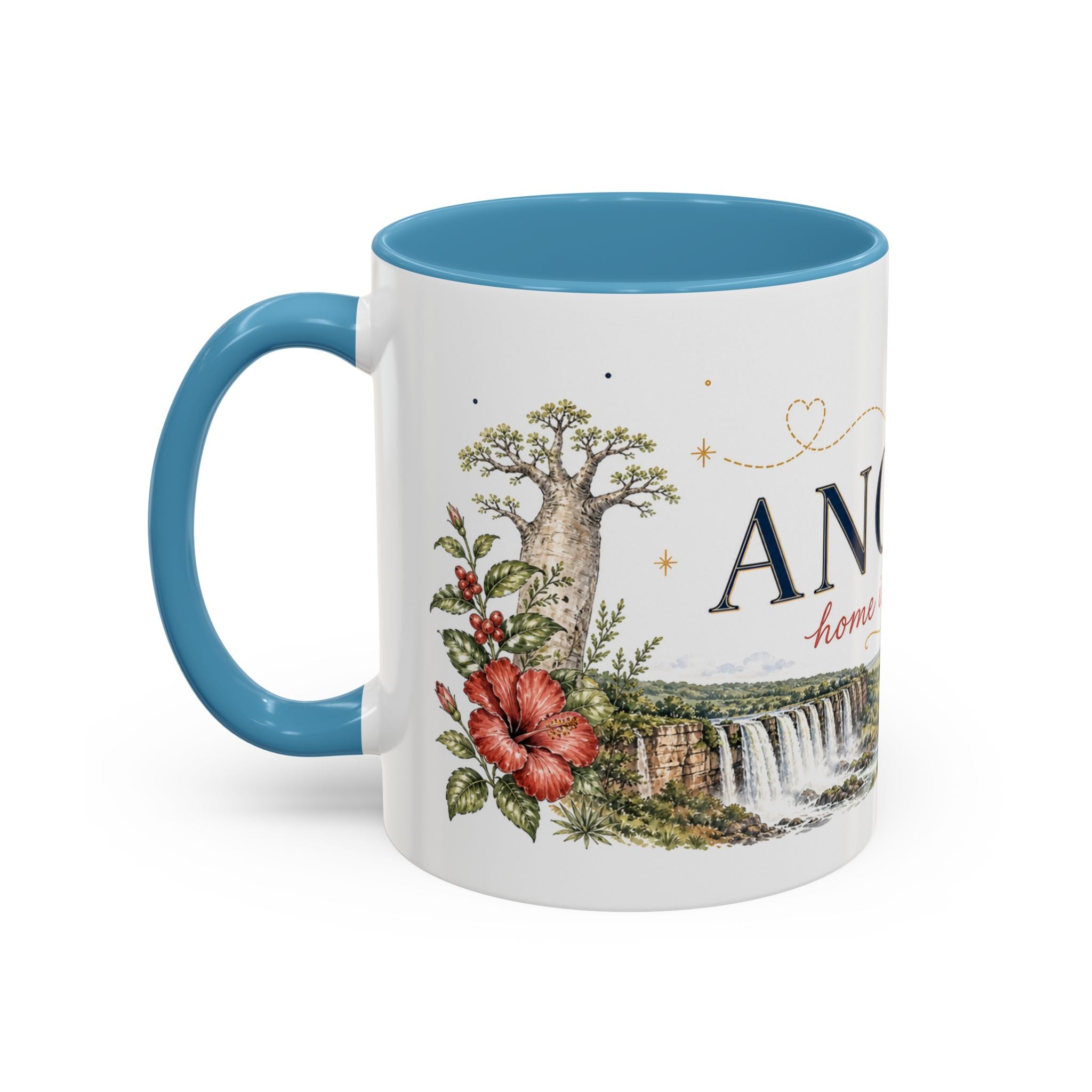Angola Home Country Mug | Moving Away Gift | Long Distance Friendship | 11 oz 15 oz Accent Mug