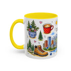 Denver Illustrated Travel Mug | City Souvenir Accent Coffee Mug | 11oz 15oz Ceramic Cup