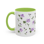 New Jersey Violet Mug, State Flower Floral Coffee Cup, 11oz Botanical Gift