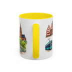 Frankfurt Illustrated Travel Mug | City Souvenir Accent Coffee Mug | 11oz 15oz Ceramic Cup