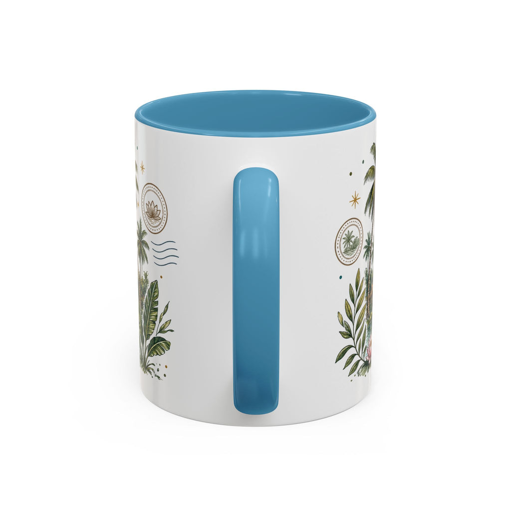 Kerala Backwaters Coffee Mug | Travel Destination Souvenir Gift | Accent Color Ceramic 11oz 15oz