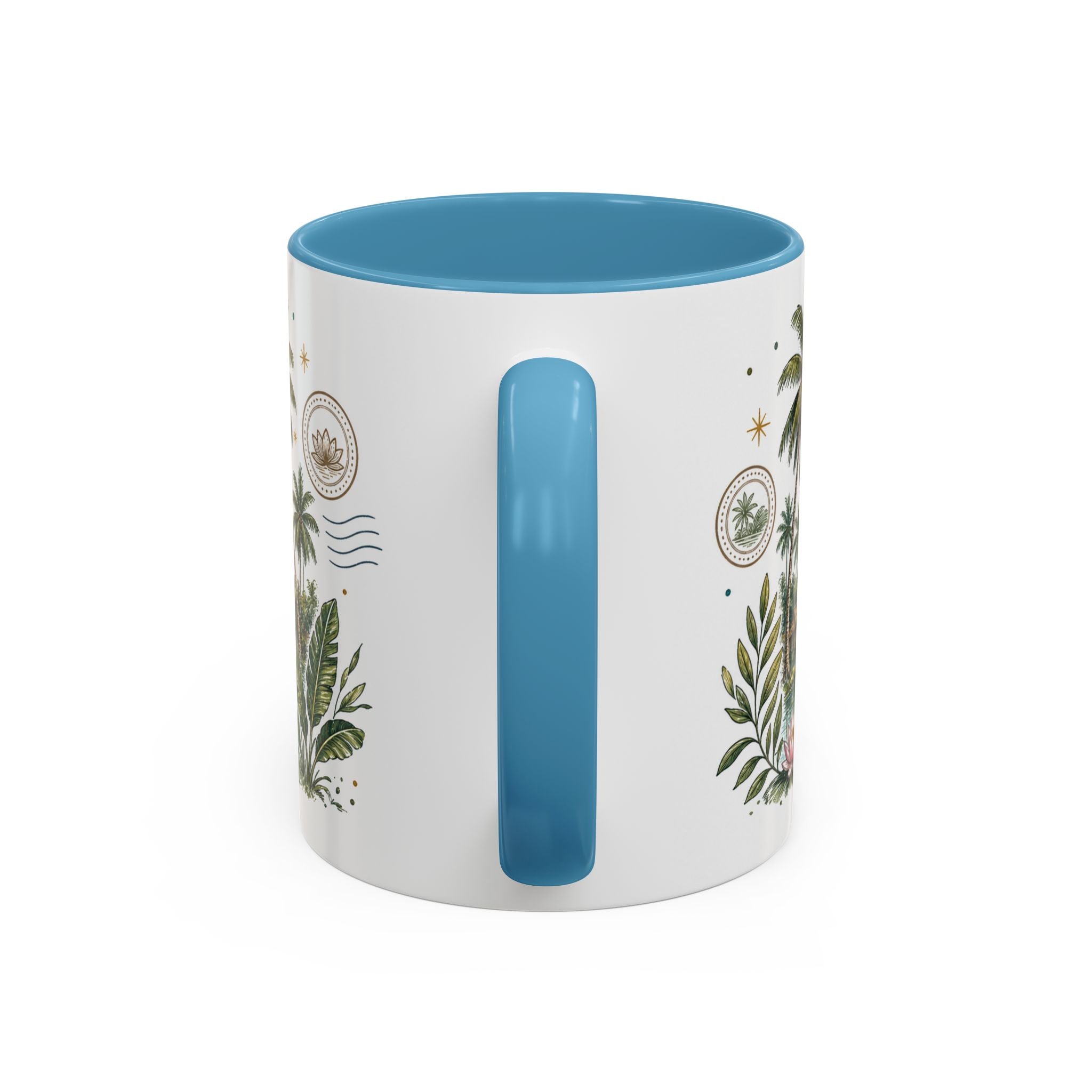 Kerala Backwaters Coffee Mug | Travel Destination Souvenir Gift | Accent Color Ceramic 11oz 15oz