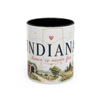 Indiana State Mug | Moving Away, Long Distance Friendship Gift | Botanical Map Accent Cup