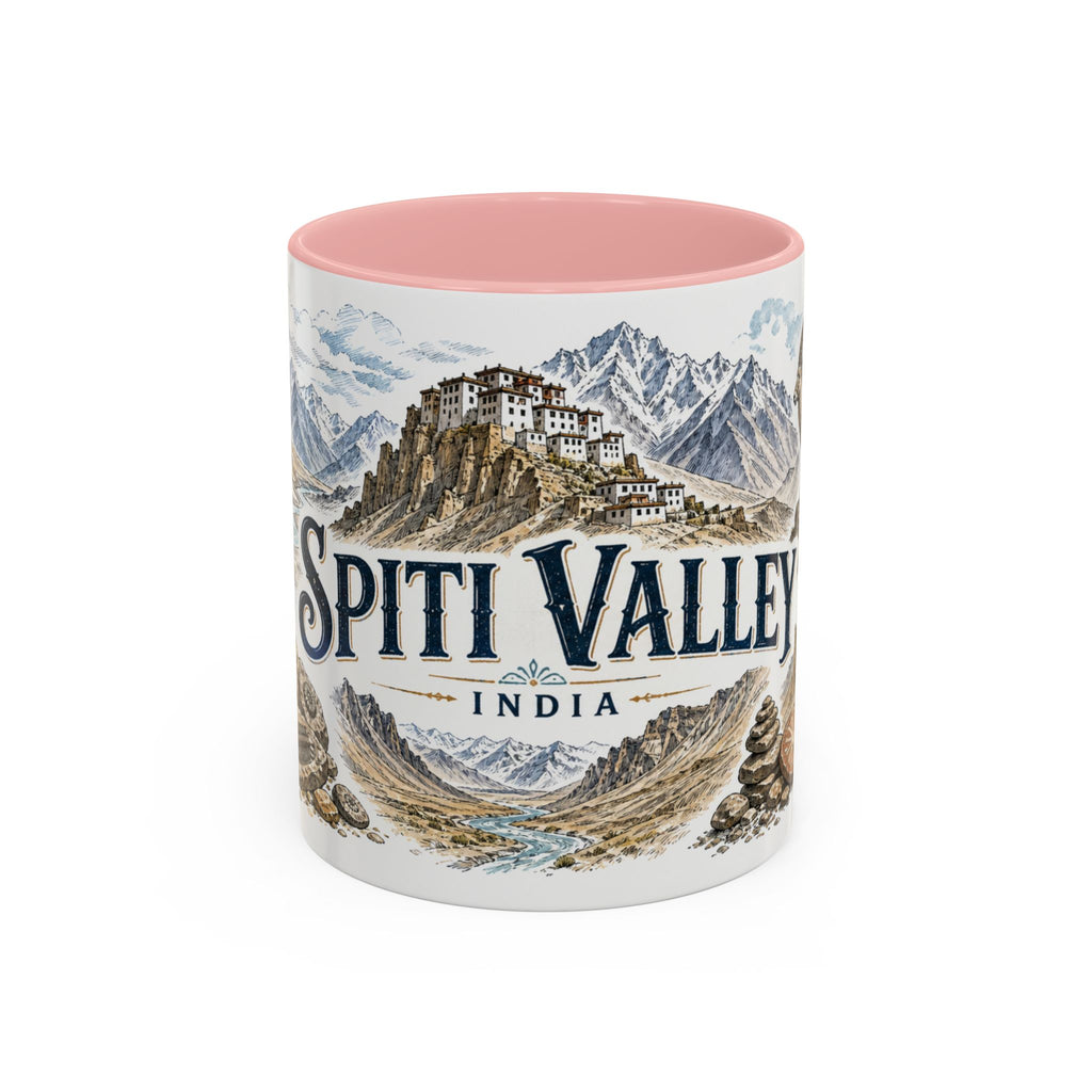 Spiti Valley Mug, India Travel Souvenir, Bucket List Gift, Accent Ceramic Coffee Mug 11oz 15oz