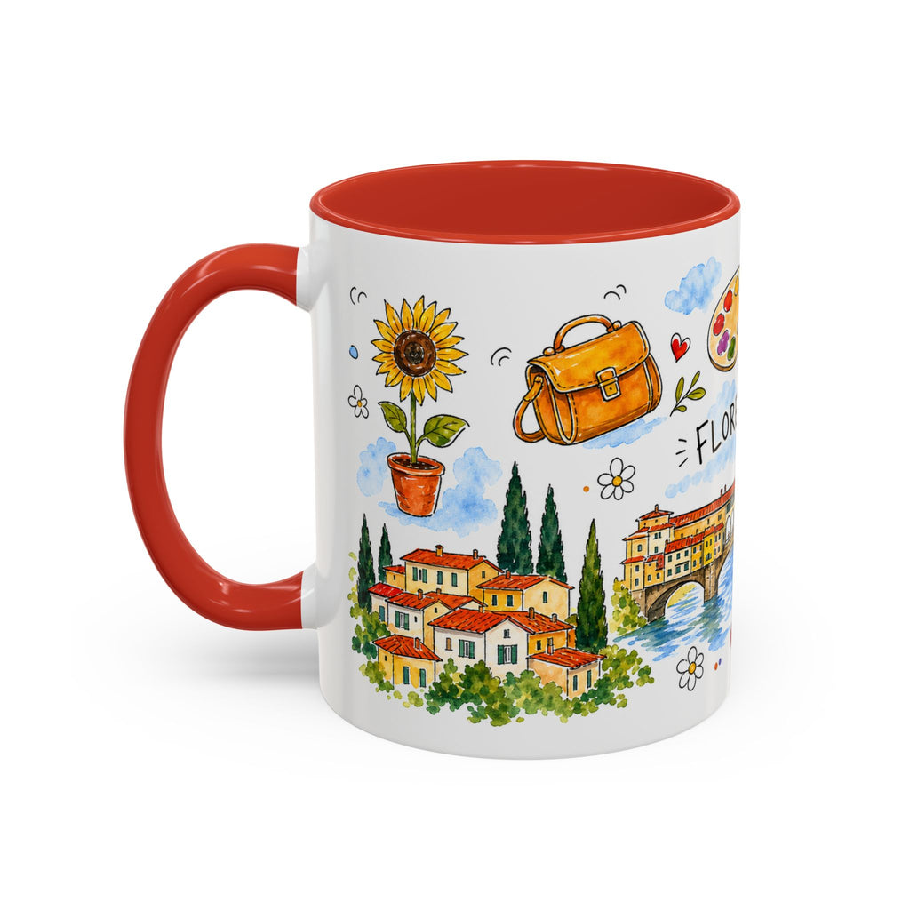 Florence Travel Mug | European City Souvenir Accent Coffee Mug | 11oz 15oz Ceramic Cup
