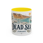 Dead Sea Mug, Jordan Travel Souvenir, Bucket List Gift, Accent Ceramic Coffee Mug 11oz 15oz
