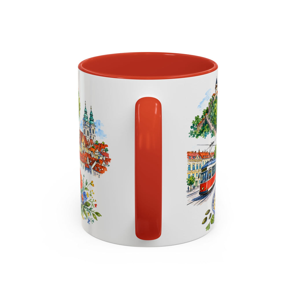 Graz Illustrated Travel Mug | City Souvenir Accent Coffee Mug | 11oz 15oz Ceramic Cup