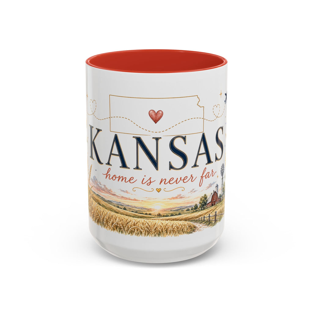 Kansas Home State Mug | Sunflower Prairie Landscape Coffee Cup