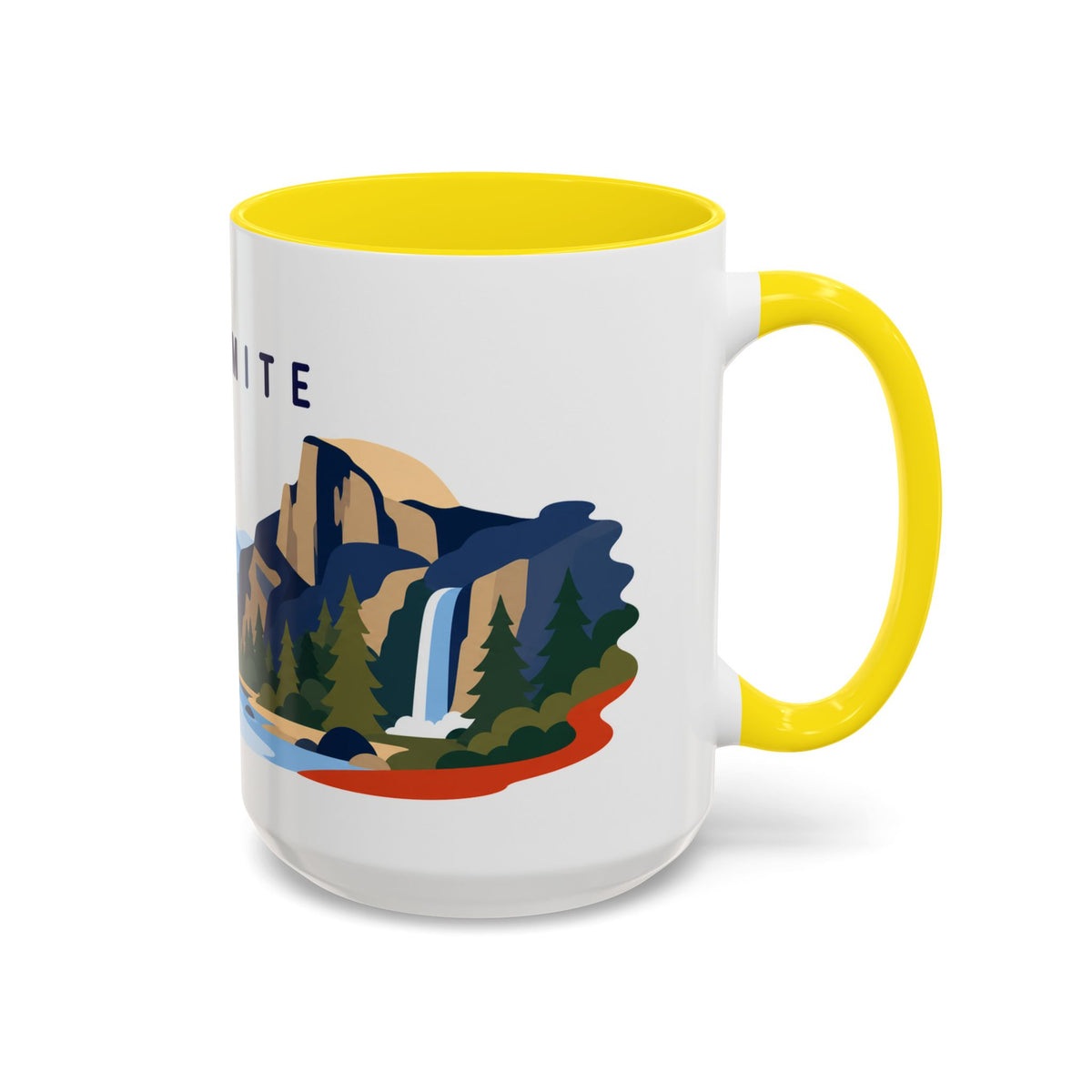 Yosemite Coffee Mug | Travel Destination Souvenir Gift | Accent Color Ceramic 11oz 15oz