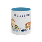 Thessaloniki Coffee Mug | Greece Travel Souvenir | Porcelain Decal City Gift | 11oz 15oz Accent Mug
