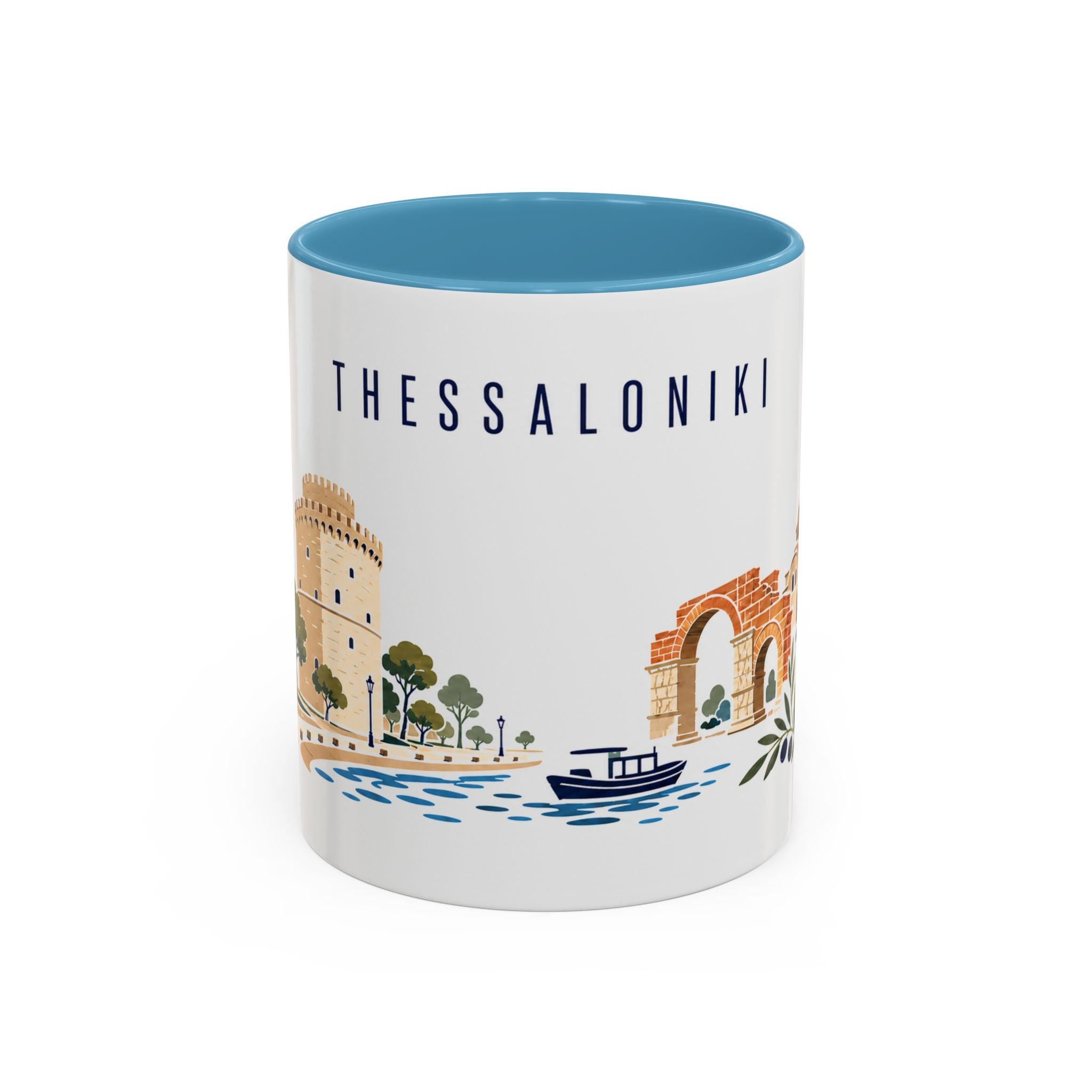 Thessaloniki Coffee Mug | Greece Travel Souvenir | Porcelain Decal City Gift | 11oz 15oz Accent Mug