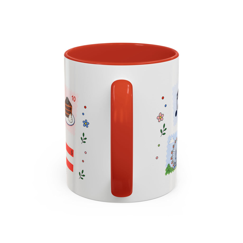 Vienna Coffee Mug | Postage Stamp Collage Mug | Travel Souvenir Accent Cup 11oz 15oz