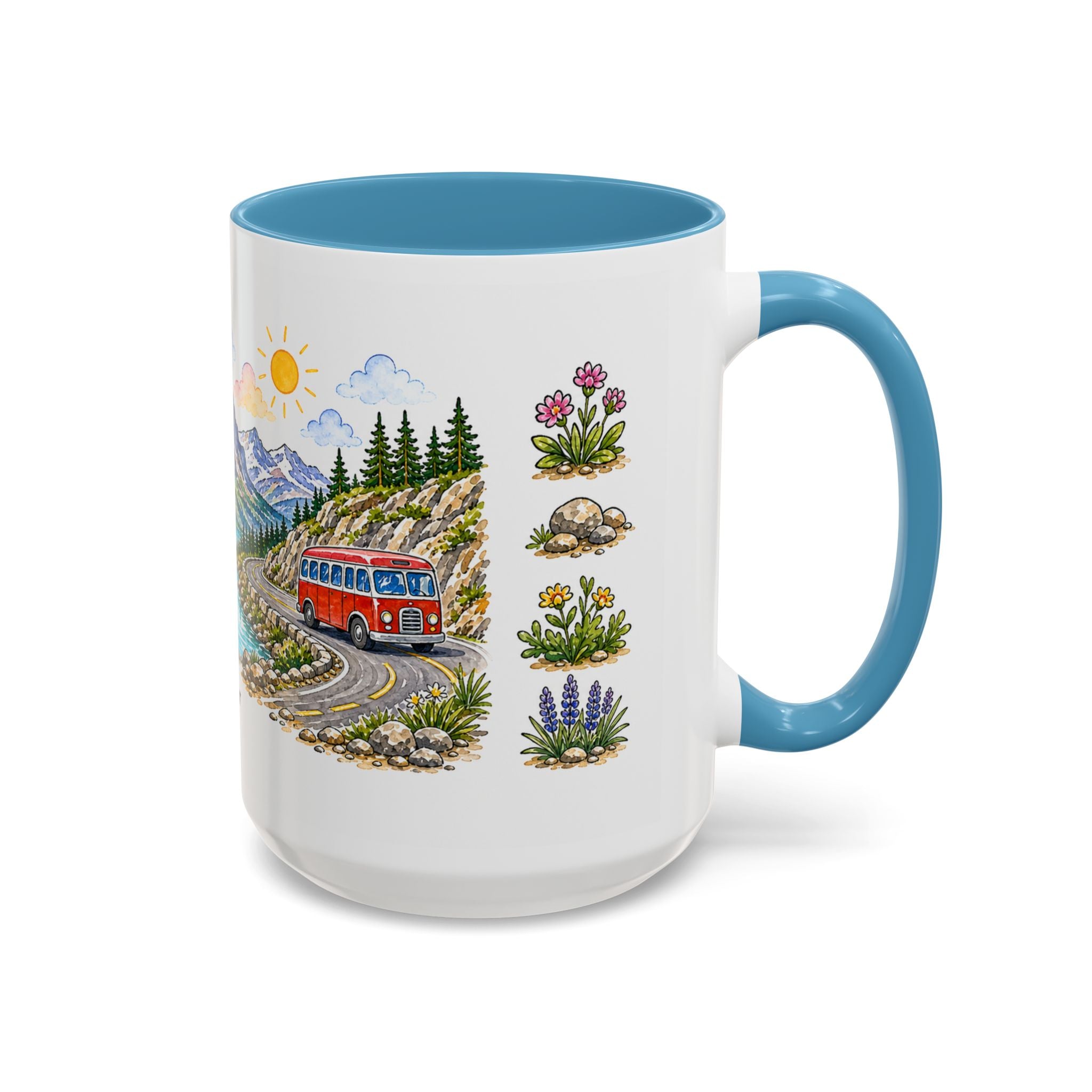 Glacier National Park Mug | US Travel Souvenir Accent Coffee Mug | 11oz 15oz Ceramic Cup