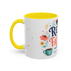 Retired And Fabulous Coffee Mug | Retirement Gift For Women Men | Accent Color Ceramic 11oz 15oz