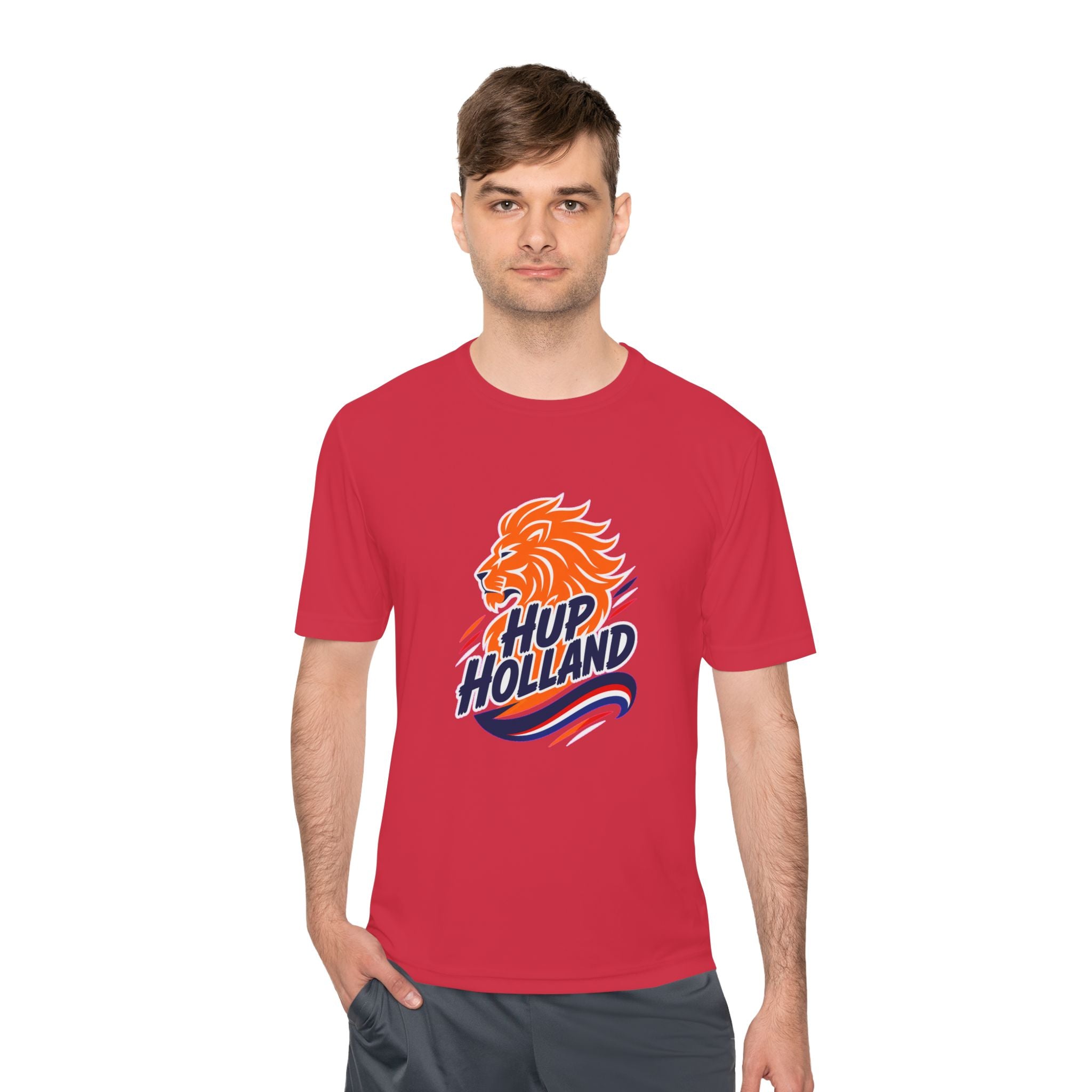 Hup Holland Netherlands Soccer Fan Shirt, Moisture Wicking Sport Tee
