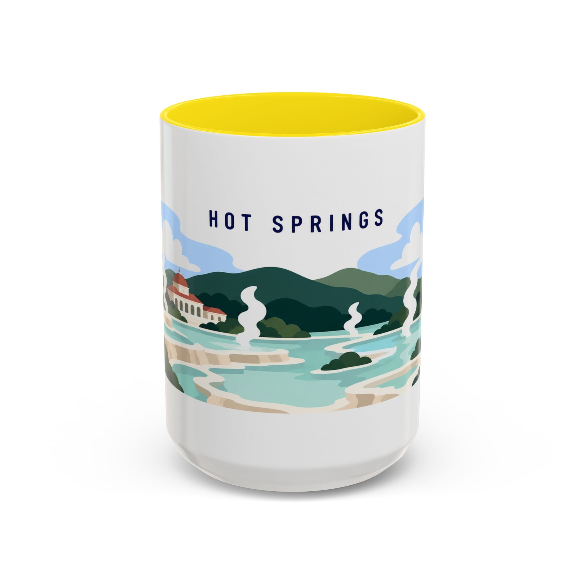Hot Springs National Park Coffee Mug | Solid Color Block Park Souvenir | 11oz 15oz Accent Mug
