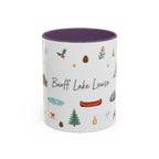 Banff Lake Louise Christmas Mug | Watercolor Travel Souvenir | Holiday Gift | Accent Ceramic Coffee Cup 11oz 15oz