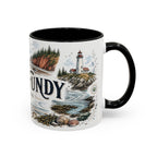 Bay of Fundy Mug, Canada Travel Souvenir, Bucket List Gift, Accent Ceramic Coffee Mug 11oz 15oz