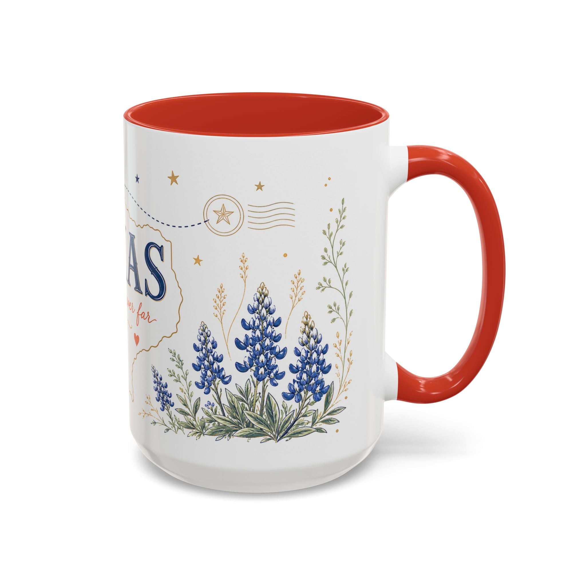 Texas State Map Mug | Bluebonnet Botanical Design, Home Reminder Coffee Cup