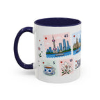 Shanghai Coffee Mug | Postage Stamp Collage Mug | Travel Souvenir Accent Cup 11oz 15oz