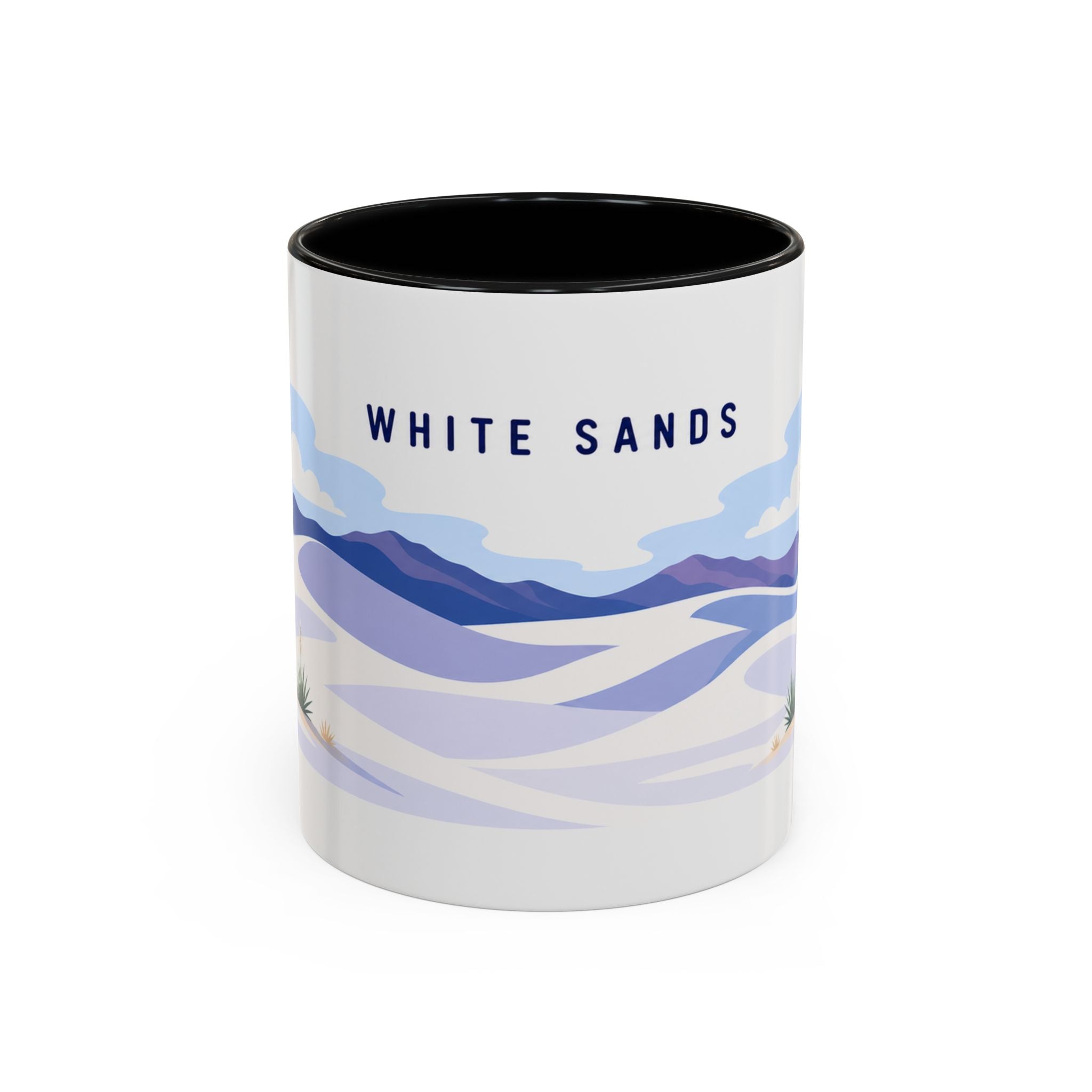 White Sands National Park Coffee Mug | Solid Color Block Park Souvenir | 11oz 15oz Accent Mug