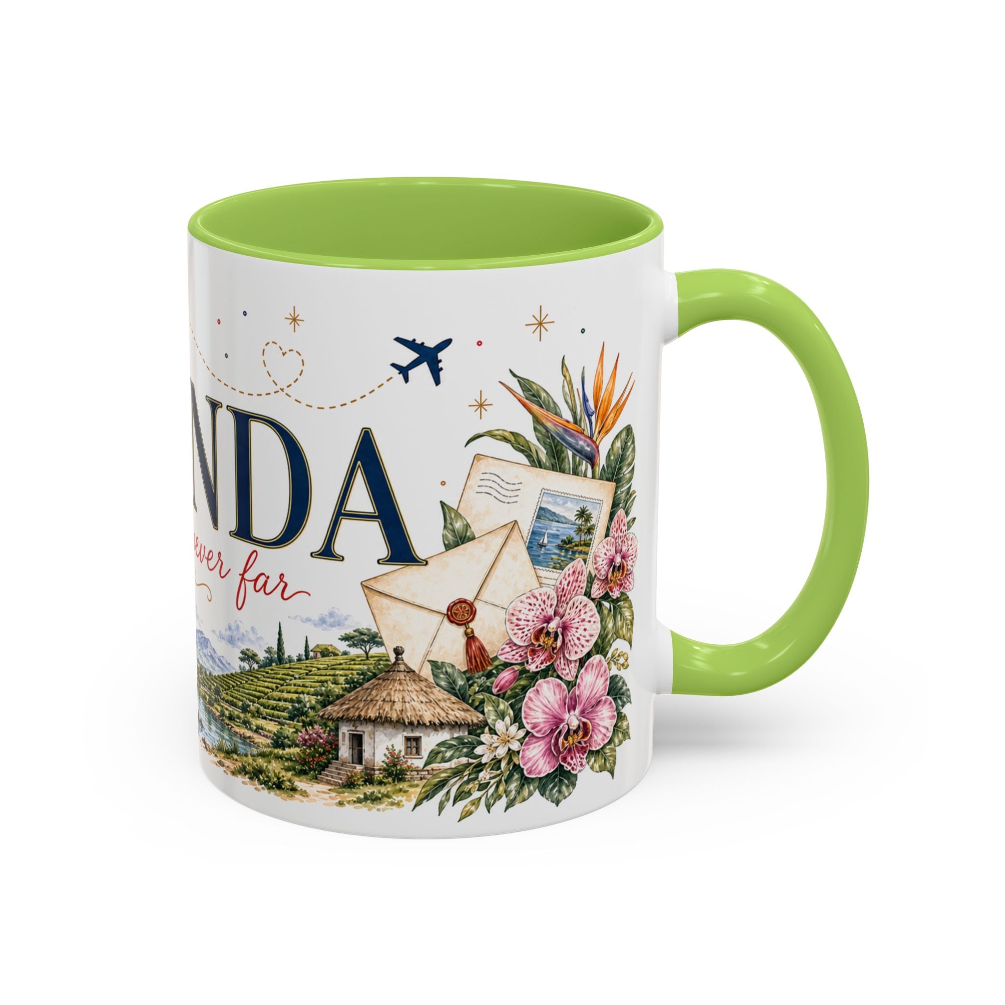 Uganda Home Country Mug | Moving Away Gift | Long Distance Friendship | 11 oz 15 oz Accent Mug