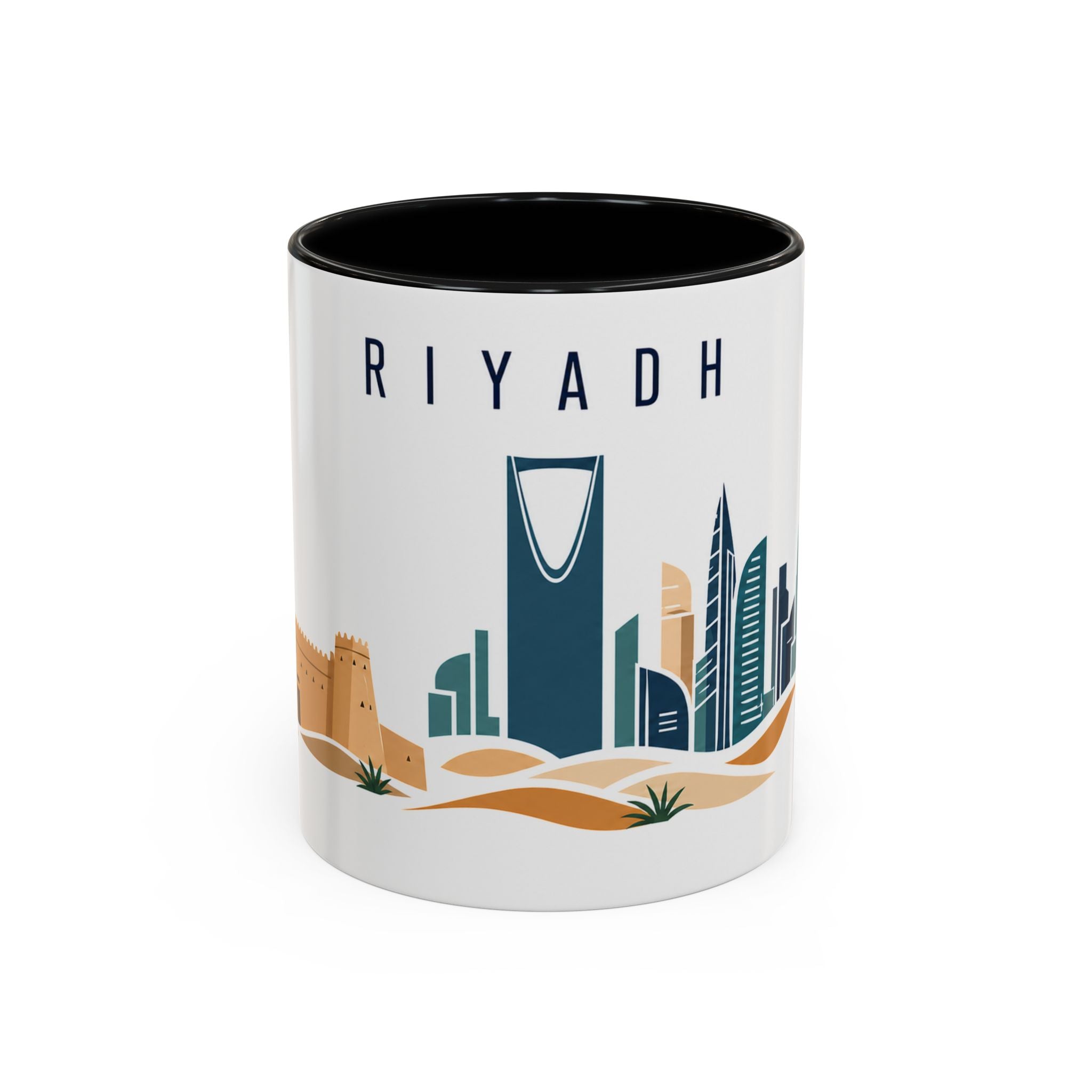 Riyadh Coffee Mug | Saudi Arabia Travel Souvenir | Porcelain Decal City Gift | 11oz 15oz Accent Mug