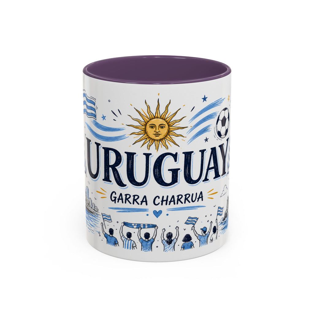 Uruguay Soccer Coffee Mug | World Cup Fan Gift | Accent Color Ceramic 11oz 15oz Match Day Cup