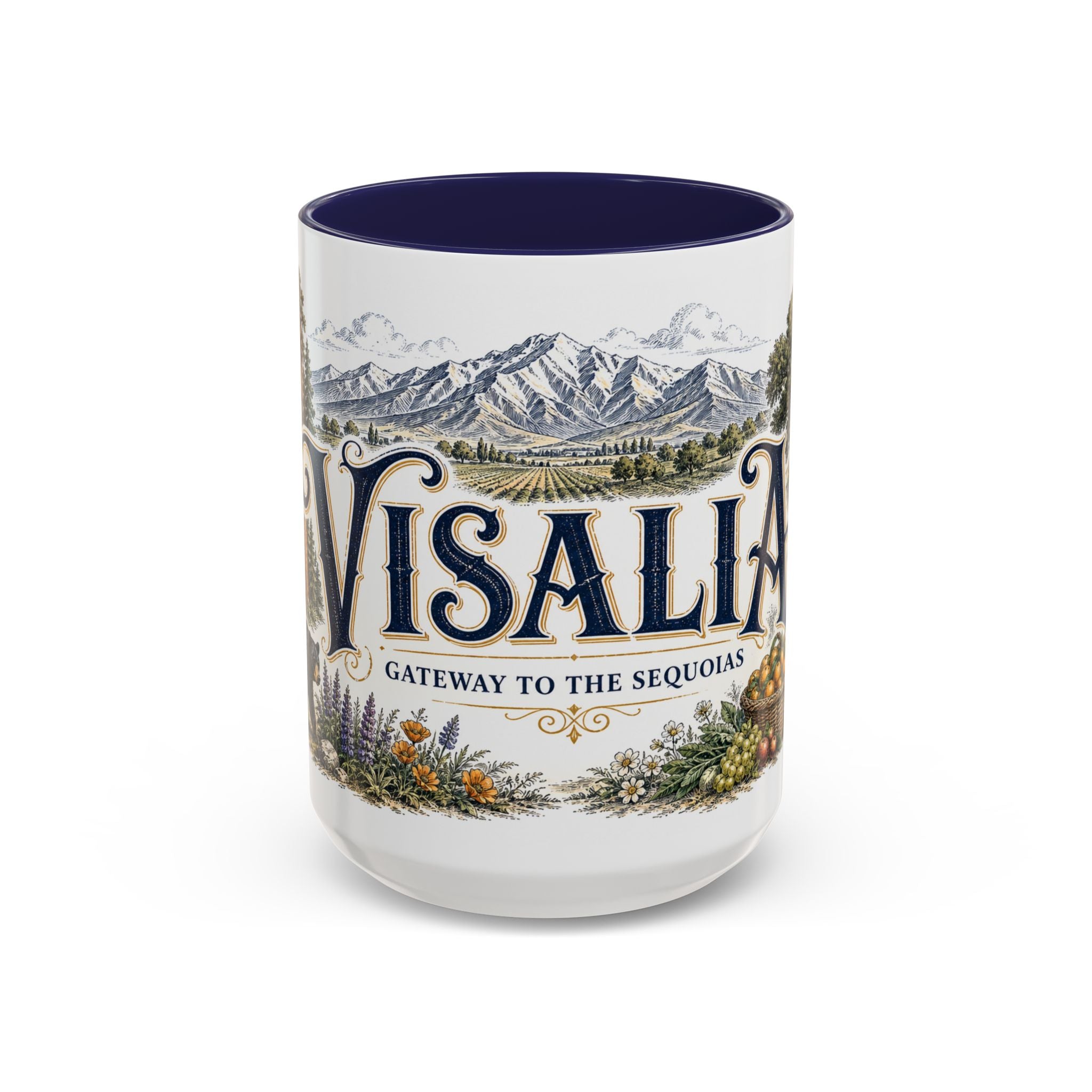 Visalia Coffee Mug | United States Travel Souvenir | Vintage Illustrated City Gift | 11 oz 15 oz Accent Mug
