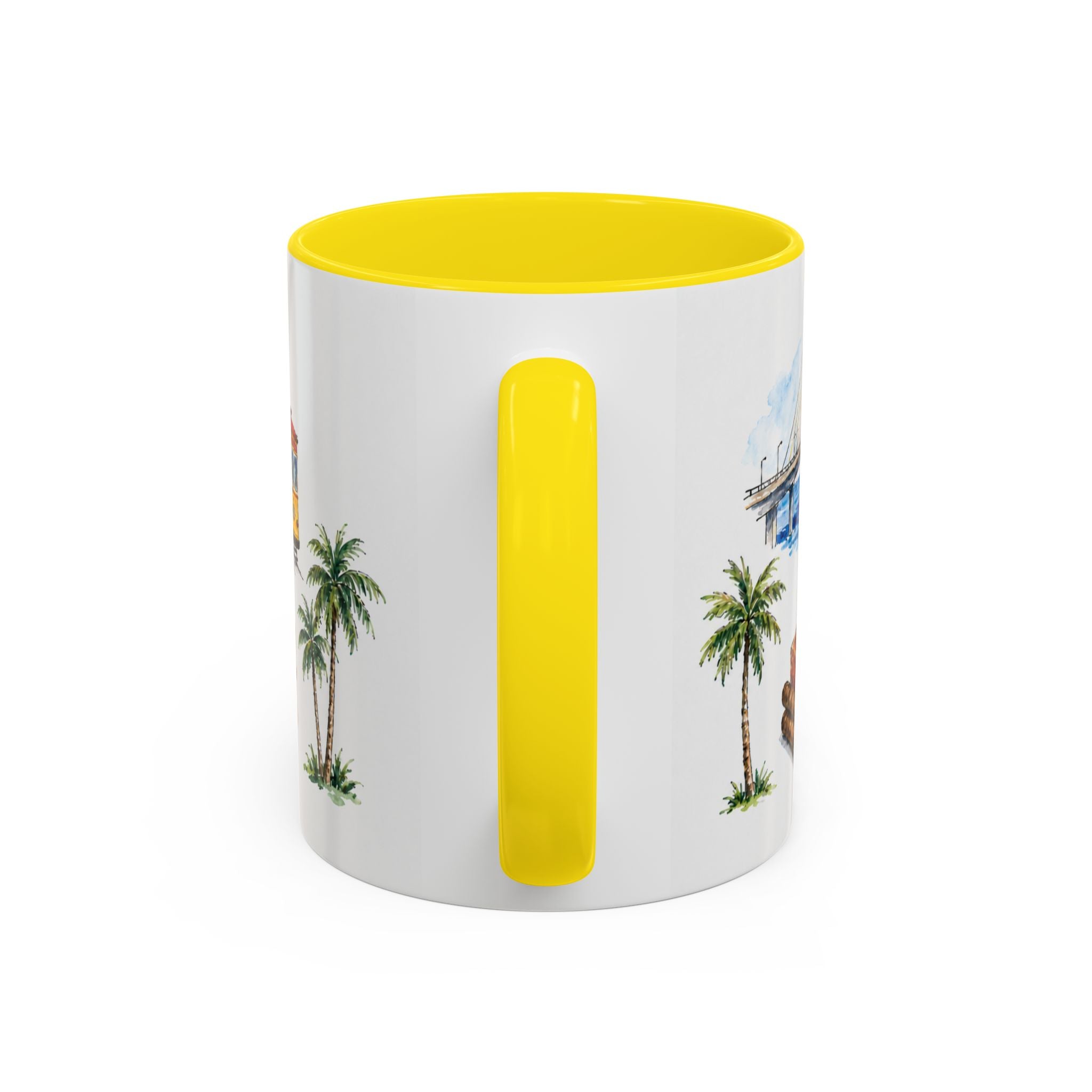 Tampa Illustrated Travel Mug | City Souvenir Accent Coffee Mug | 11oz 15oz Ceramic Cup