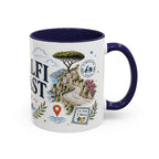 Amalfi Coast Coffee Mug | Travel Destination Souvenir Gift | Accent Color Ceramic 11oz 15oz