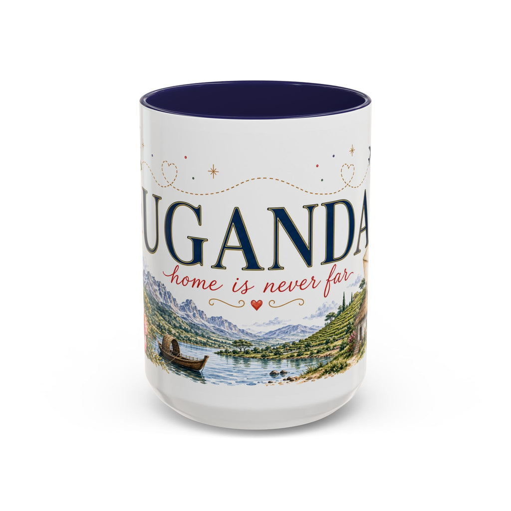 Uganda Home Country Mug | Moving Away Gift | Long Distance Friendship | 11 oz 15 oz Accent Mug