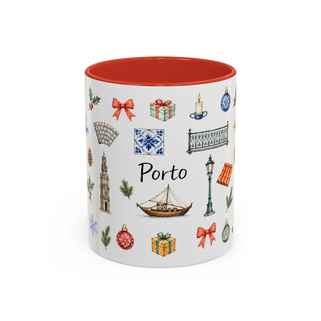 Porto Christmas Mug | Watercolor City Souvenir, Travel Gift (11oz/15oz)
