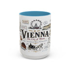 Vienna Coffee Mug | Austria Souvenir Travel Gift | Accent Color Ceramic 11oz 15oz