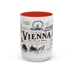 Vienna Coffee Mug | Austria Souvenir Travel Gift | Accent Color Ceramic 11oz 15oz