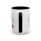 Chiang Mai Coffee Mug | Postage Stamp Collage Mug | Travel Souvenir Accent Cup 11oz 15oz