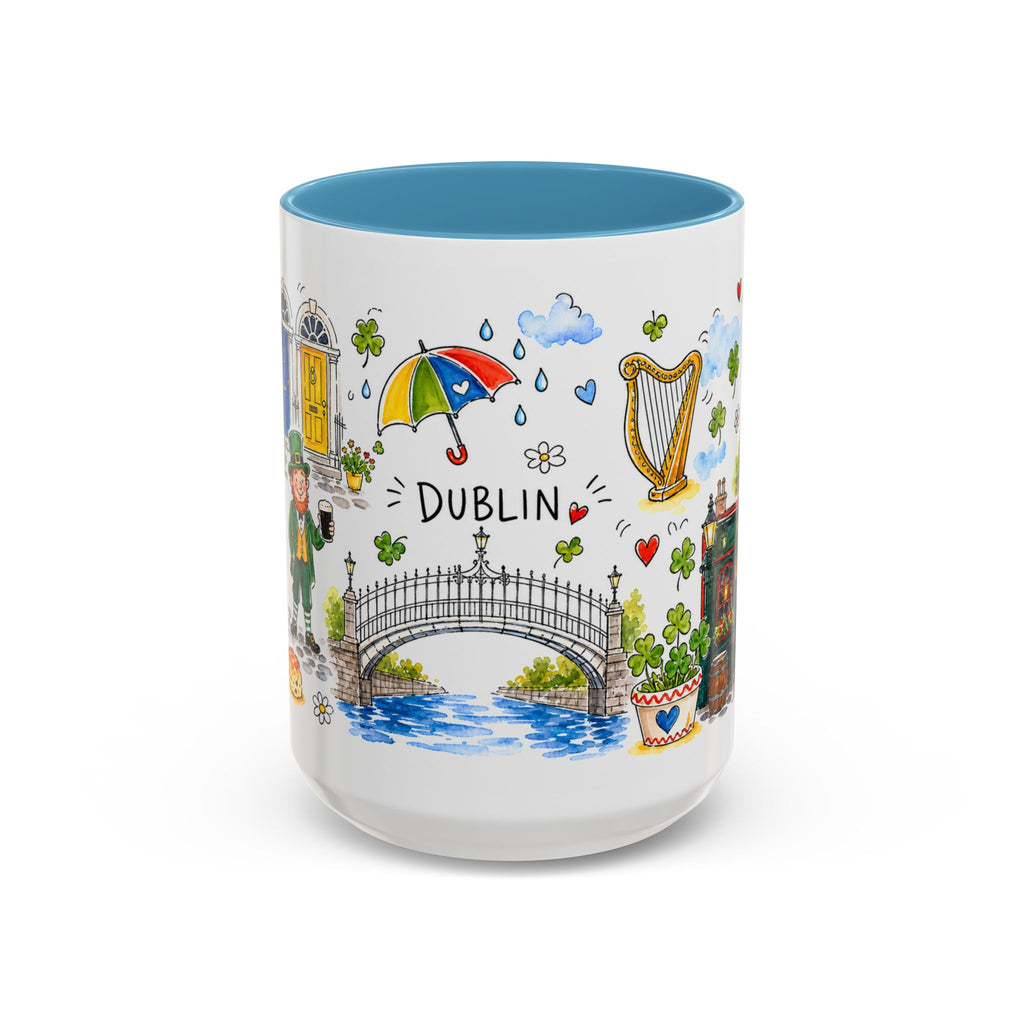 Dublin Travel Mug | European City Souvenir Accent Coffee Mug | 11oz 15oz Ceramic Cup