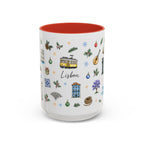Lisbon Christmas Mug | Watercolor City Souvenir | Ceramic Coffee Cup 11oz 15oz