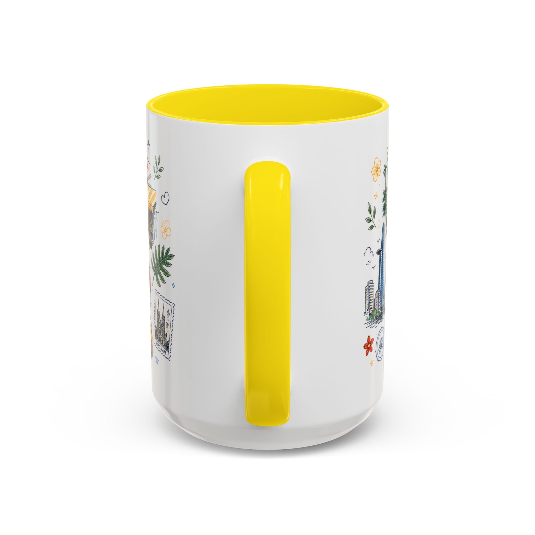 Ho Chi Minh City Coffee Mug | Vietnam Souvenir Travel Gift | Accent Color Ceramic 11oz 15oz