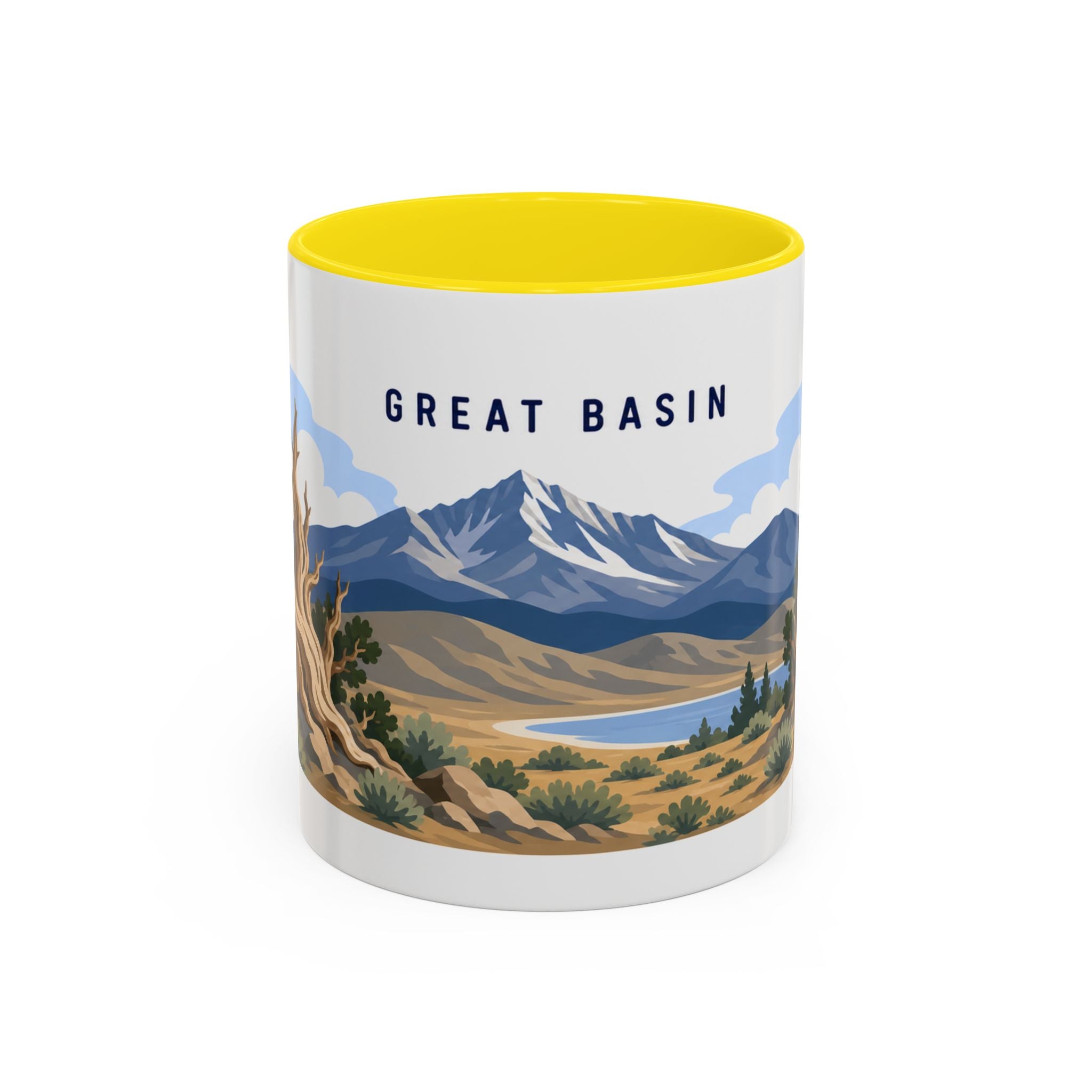 Great Basin National Park Coffee Mug | Solid Color Block Park Souvenir | 11oz 15oz Accent Mug