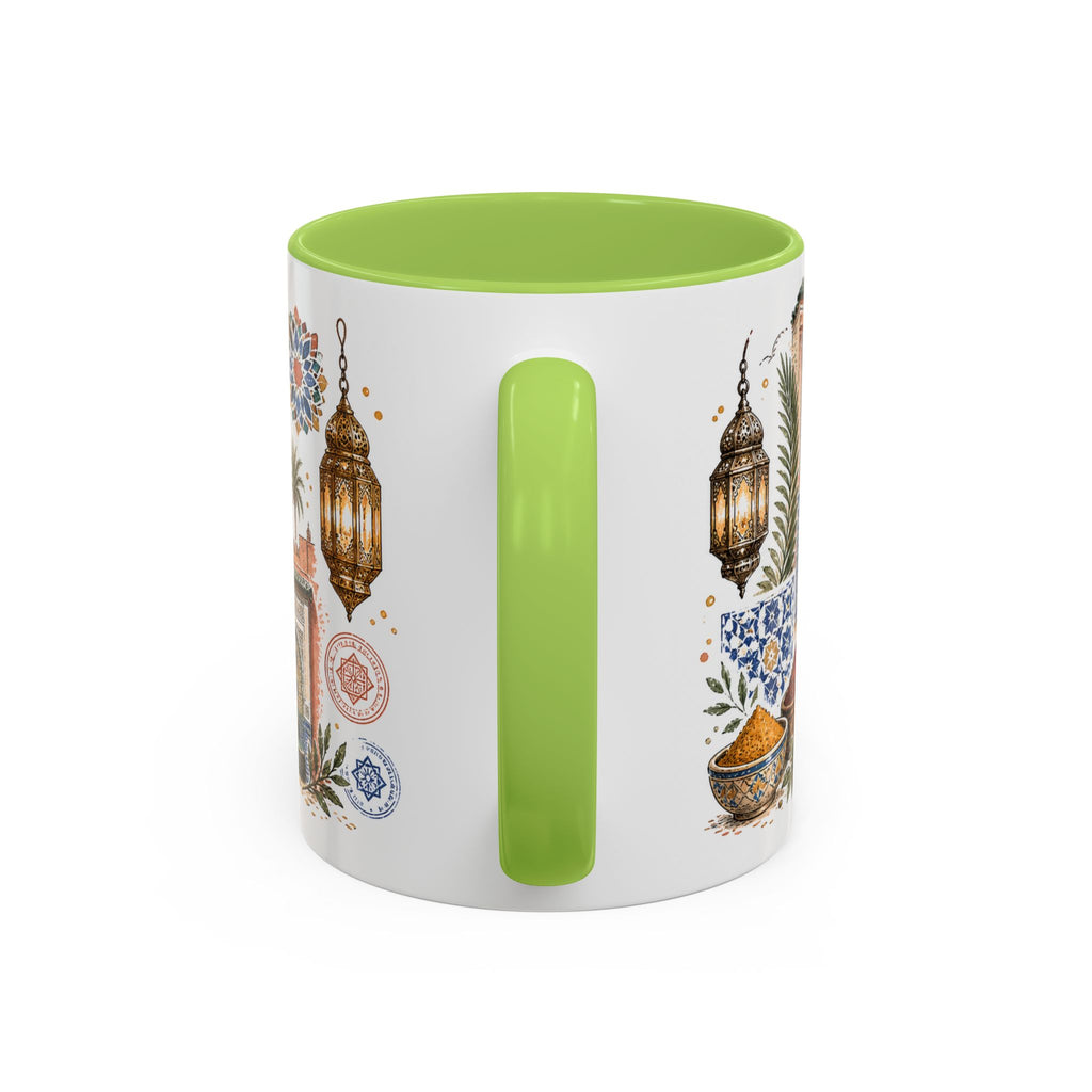 Marrakech Medina Coffee Mug | Travel Destination Souvenir Gift | Accent Color Ceramic 11oz 15oz